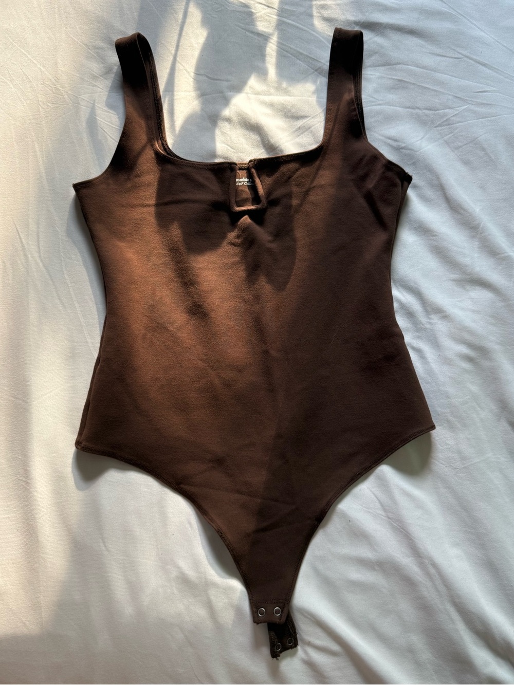 Brown Abercrombie Square Neck Bodysuit